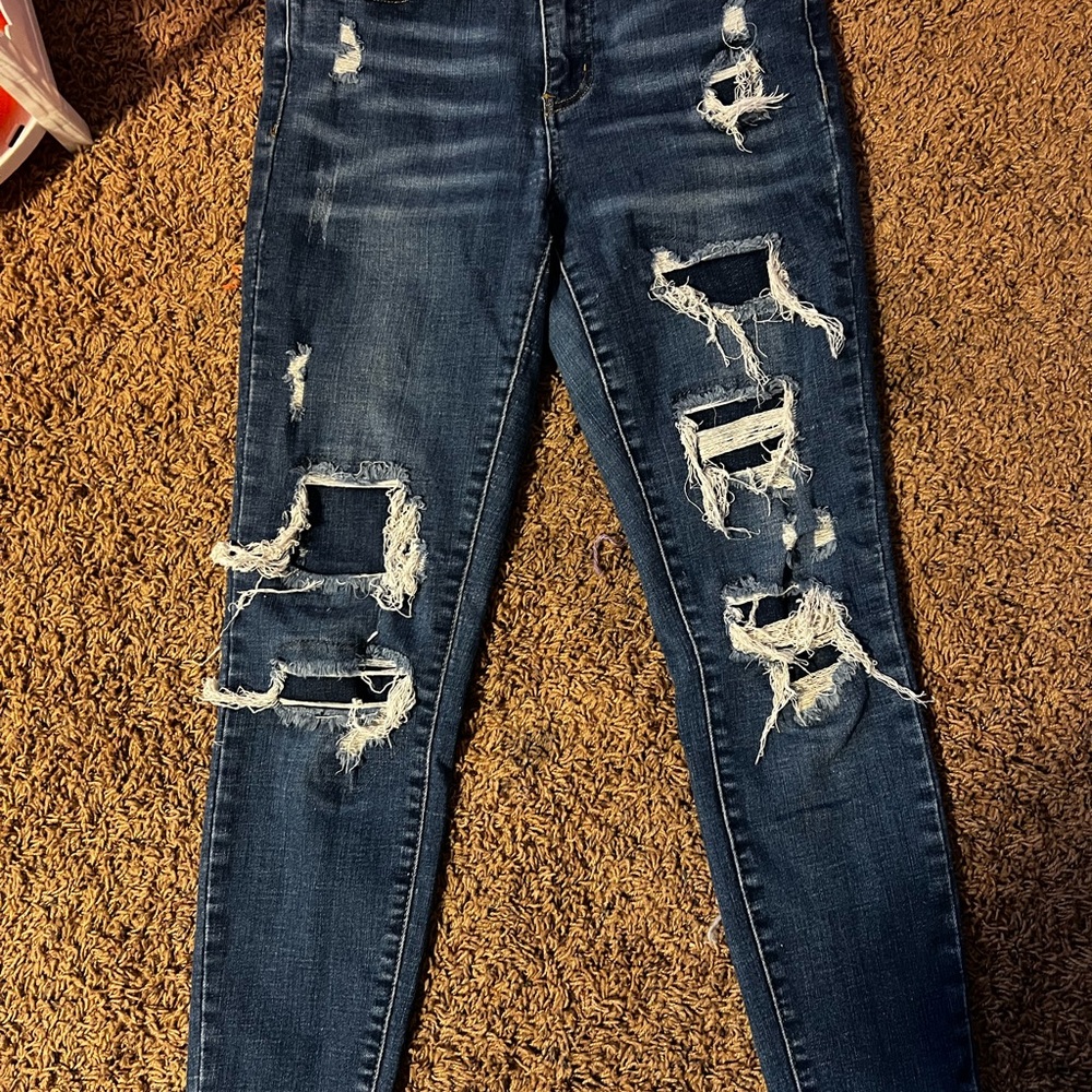 Judy Blue Dark Distressed Skinny jeans Judy blue brand